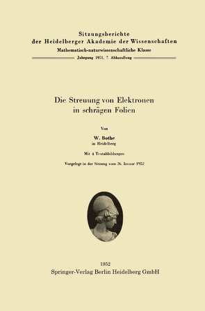 Die Streuung von Elektronen in schrägen Folien von Bothe,  Walther