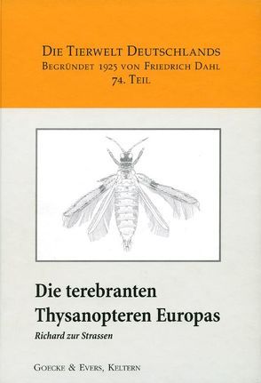 Die terebranten Thysanopteren Europas von Strassen,  Richard zur