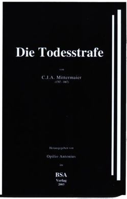 Die Todesstrafe von Mittermaier,  Carl J, Opilio,  Antonius