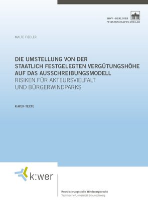 Die Umstellung von der staatlich festgelegten Vergütungshöhe auf das Ausschreibungsmodell von Fiedler,  Malte