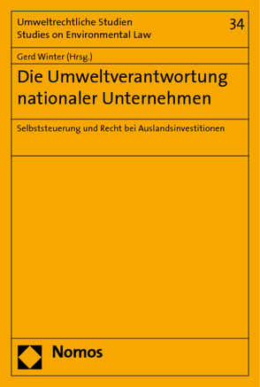 Die Umweltverantwortung multinationaler Unternehmen von Winter,  Gerd