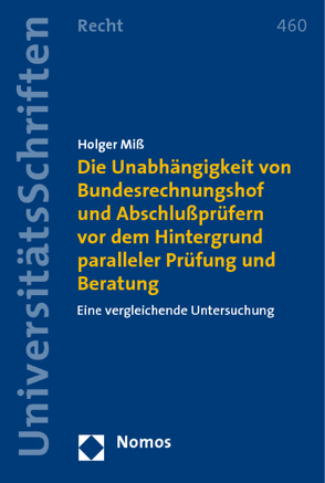 Die Unabhängigkeit von Bundesrechnungshof und Abschlußprüfern vor dem Hintergrund paralleler Prüfung und Beratung von Miß,  Holger