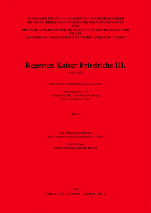 Die Urkunden und Briefe des Österreichischen Staatsarchivs in Wien von Dünnebeil,  Sonja, Herold,  Paul