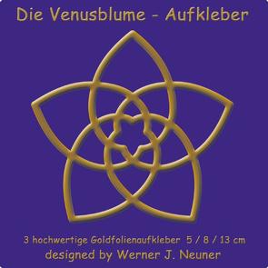 Die Venusblume – Goldfolienaufkleber 3er Set von Neuner,  Werner Johannes