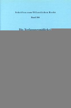 Die Verfassungsmäßigkeit der strafprozessualen Sicherheitsleistungsvorschriften (§§ 116; 116a; 127a; 132 StPO). von Amendt,  Wolfgang