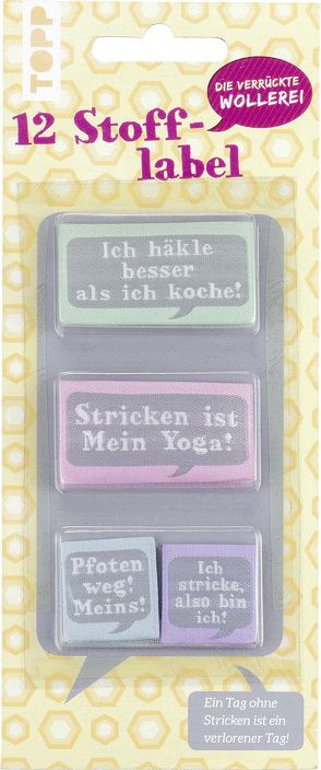 Die verrückte Wollerei Stofflabel von frechverlag