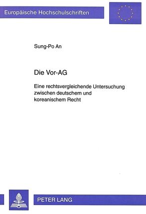 Die Vor-AG von An,  Sung-Po