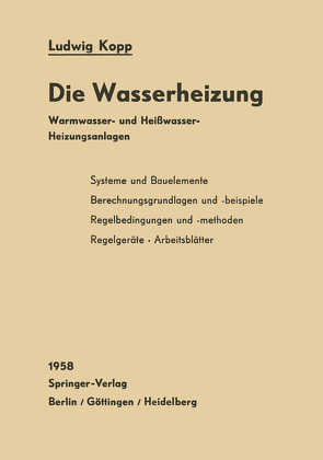 Die Wasserheizung von Kopp,  Ludwig