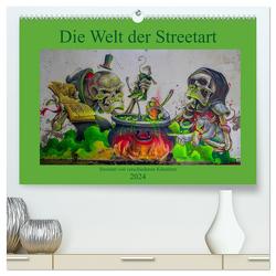 Die Welt der Streetart (hochwertiger Premium Wandkalender 2024 DIN A2 quer), Kunstdruck in Hochglanz von van Dutch,  Tom