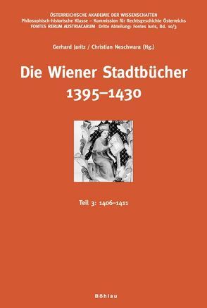 Die Wiener Stadtbücher 1395-1430 von Neschwara,  Christian