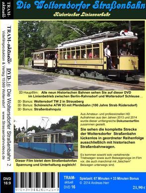 Die Woltersdorfer Straßenbahn (DVD2) von Herr,  Andreas, TRAM-aktuell Filmproduktion und Vertrieb