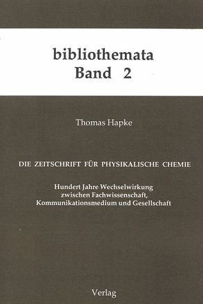 Die Zeitschrift für Physikalische Chemie von Hapke,  Thomas