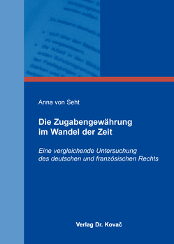 Die Zugabengewährung im Wandel der Zeit von von Seht,  Anna