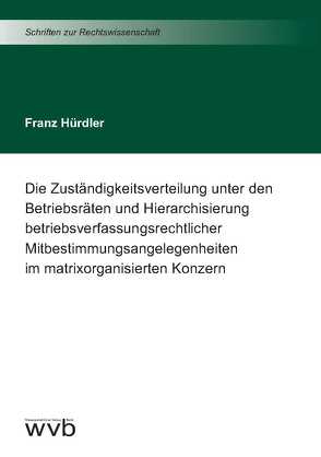 Die Zuständigkeitsverteilung unter den Betriebsräten und Hierarchisierung betriebsverfassungsrechtlicher Mitbestimmungsangelegenheiten im matrixorganisierten Konzern von Hürdler,  Franz