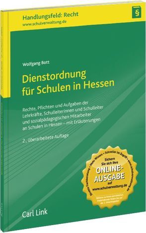 Dienstordnung für Schulen in Hessen von Bott,  Wolfgang