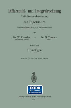 Differential- und Integralrechnung von Koestler,  Waldemar, Tramer,  M.