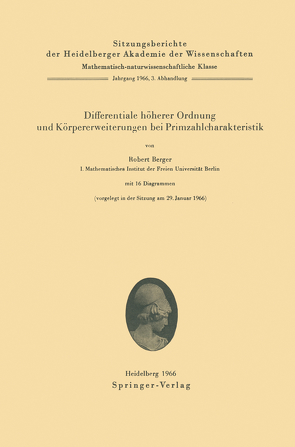 Differentiale höherer Ordnung und Körpererweiterungen bei Primzahlcharakteristik von Berger,  Robert