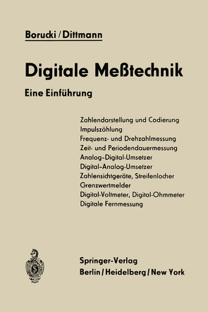 Digitale Meßtechnik von Borucki,  Ludwig, Dittmann,  J.