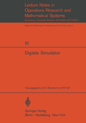 Digitale Simulation von Bauknecht,  Kurt, Nef,  Walter