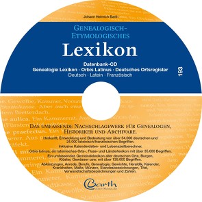 (Digitales) Genealogisches-Etymologisches Lexikon; Gesamt-DVD von Barth,  Johann Heinrich