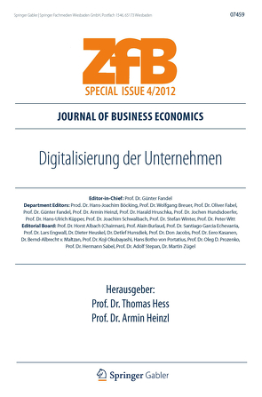 Digitalisierung der Unternehmen von Heinzl,  Armin, Hess,  Thomas