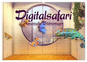 Digitalsafari – humorvolle Bildmontagen (Wandkalender 2024 DIN A2 quer), CALVENDO Monatskalender von Brunner-Klaus,  Liselotte