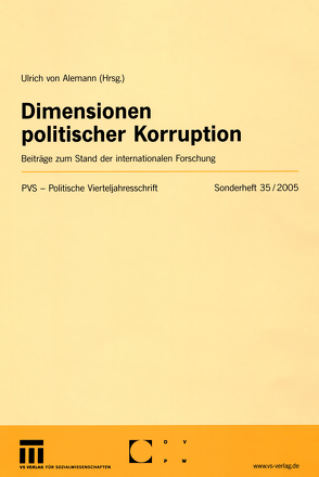 Dimensionen politischer Korruption von Alemann,  Ulrich