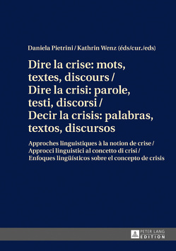 Dire la crise: mots, textes, discours / Dire la crisi: parole, testi, discorsi / Decir la crisis: palabras, textos, discursos von Pietrini,  Daniela, Wenz,  Kathrin