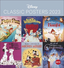 Disney Classic Filmplakate Postkartenkalender 2023. Kleiner Kalender mit Abbildungen der berühmten Filmposter als Postkarten zum Sammeln und Verschicken. von Heye