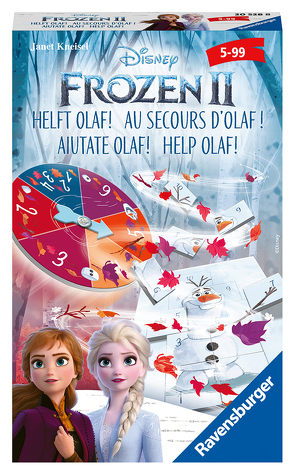 Ravensburger 20528 – Disney Frozen 2 helft Olaf, Mitbringspiel für 2-4 Spieler, ab 5 Jahren, kompaktes Format, Reisespiel, Glücksspiel von Kneisel,  Janet