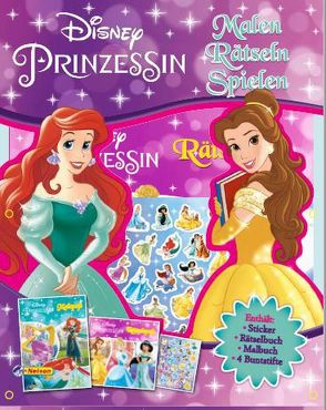 Disney Prinzessin: Malen – Rätseln – Stickern