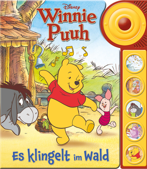 Disney Winnie Puuh: Es klingelt im Wald – Soundbuch – Pappbilderbuch mit Klingelknopf und 5 lustigen Geräuschen für Kinder ab 18 Monaten