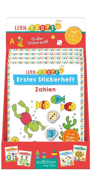 Display Lernraupe – Stickerhefte