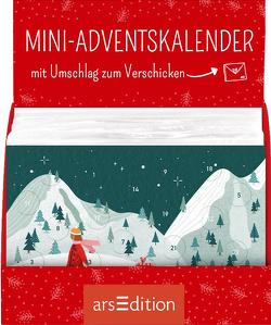 Display Mini-Adventskalender mit Umschlag zum Verschicken mit winterlichen Motiven von Muller,  Bea