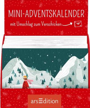 Display Mini-Adventskalender mit Umschlag zum Verschicken mit winterlichen Motiven von Muller,  Bea