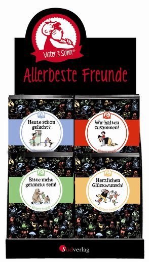 Display »Vater und Sohn – Allerbeste Freunde« (4×10 Exemplare) von Ohser alias a.o. plauen,  Erich