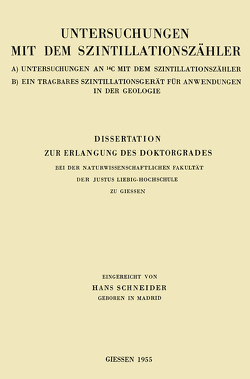 Dissertation zur Erlangung des Doktorgrades von Schneider,  Hans