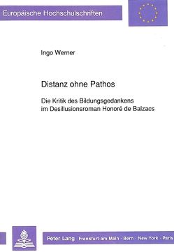 Distanz ohne Pathos von Werner,  Ingo