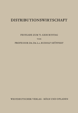 Distributionswirtschaft von Sundhoff,  Edmund (Hrsg.)