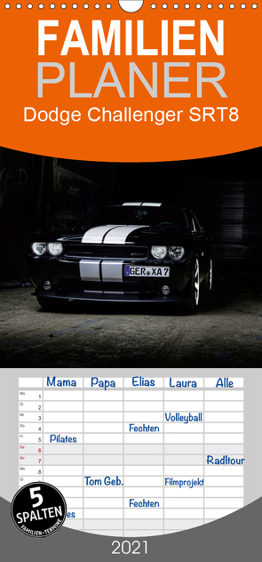 Dodge Challenger SRT8 – Familienplaner hoch (Wandkalender 2021 , 21 cm x 45 cm, hoch) von Xander,  Andre