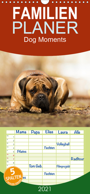 Dog Moments 2021 – Familienplaner hoch (Wandkalender 2021 , 21 cm x 45 cm, hoch) von Gauger,  Jenny