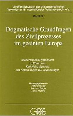 Dogmatische Grundfragen des Zivilprozesses im geeinten Europa von Gottwald,  Peter, Prütting,  Hanns, Vieweg,  Klaus, Vollkommee,  Max