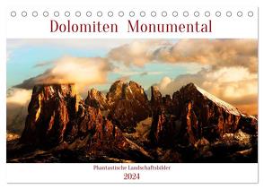 Dolomiten Monumental (Tischkalender 2024 DIN A5 quer), CALVENDO Monatskalender von Aichner,  Joe