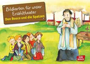 Don Bosco und die Spatzen. Kamishibai Bildkartenset. von Herrmann,  Bettina, Lefin,  Petra, Wittmann,  Sybille