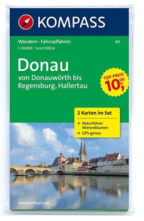 KOMPASS Wanderkarten-Set 161 Donau – von Donauwörth bis Regensburg (2 Karten) 1:50.000 von KOMPASS-Karten GmbH