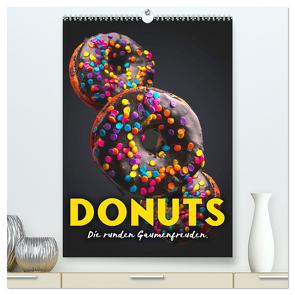 Donuts – Die runden Gaumenfreuden. (hochwertiger Premium Wandkalender 2024 DIN A2 hoch), Kunstdruck in Hochglanz von SF,  SF