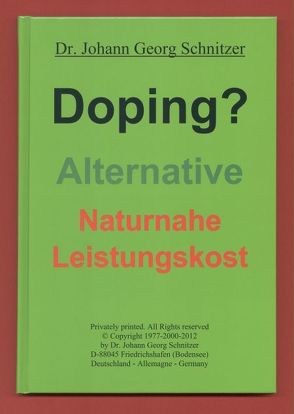 Doping? von Schnitzer,  Johann G