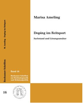 Doping im Reitsport. von Ameling,  Marisa