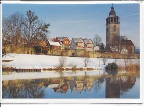 Doppelkarte B6 “ St.Crucis-Kirche im Winter „, mit Umschlag, von Frühauf,  Wolfgang