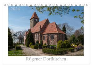 Dorfkirchen auf Rügen (Tischkalender 2024 DIN A5 quer), CALVENDO Monatskalender von Hoerenz,  Karsten